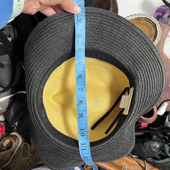 Permanent Vacation Two Tone Paper Woven Floppy Brim Hat One Size